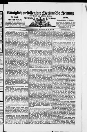 Königlich privilegirte Berlinische Zeitung von Staats- und gelehrten Sachen vom 18.08.1894