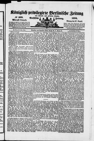 Königlich privilegirte Berlinische Zeitung von Staats- und gelehrten Sachen vom 27.08.1894