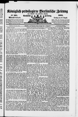 Königlich privilegirte Berlinische Zeitung von Staats- und gelehrten Sachen vom 28.08.1894