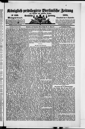 Königlich privilegirte Berlinische Zeitung von Staats- und gelehrten Sachen vom 08.09.1894