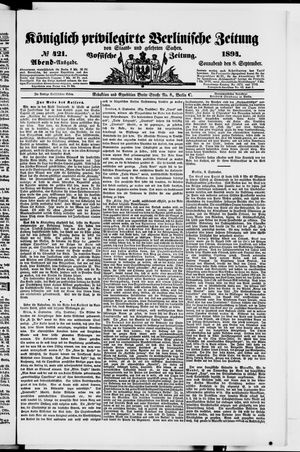 Königlich privilegirte Berlinische Zeitung von Staats- und gelehrten Sachen vom 08.09.1894