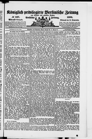 Königlich privilegirte Berlinische Zeitung von Staats- und gelehrten Sachen vom 12.09.1894