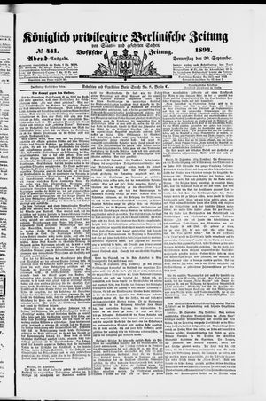 Königlich privilegirte Berlinische Zeitung von Staats- und gelehrten Sachen vom 20.09.1894