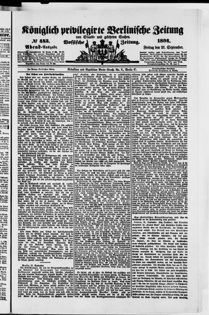 Königlich privilegirte Berlinische Zeitung von Staats- und gelehrten Sachen vom 21.09.1894