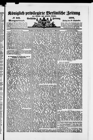 Königlich privilegirte Berlinische Zeitung von Staats- und gelehrten Sachen vom 28.09.1894