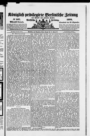 Königlich privilegirte Berlinische Zeitung von Staats- und gelehrten Sachen vom 29.09.1894
