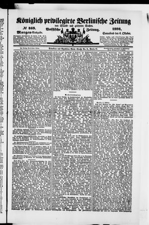 Königlich privilegirte Berlinische Zeitung von Staats- und gelehrten Sachen vom 06.10.1894