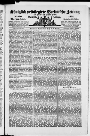 Königlich privilegirte Berlinische Zeitung von Staats- und gelehrten Sachen vom 19.10.1894