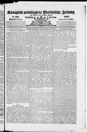 Königlich privilegirte Berlinische Zeitung von Staats- und gelehrten Sachen vom 19.10.1894