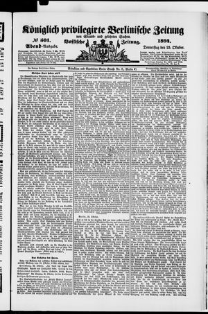 Königlich privilegirte Berlinische Zeitung von Staats- und gelehrten Sachen vom 25.10.1894