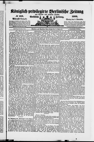 Königlich privilegirte Berlinische Zeitung von Staats- und gelehrten Sachen vom 05.11.1894