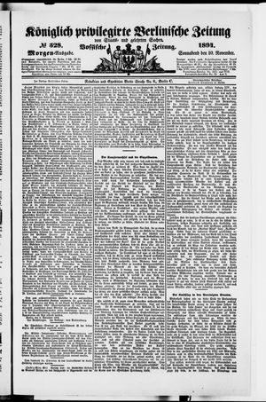 Königlich privilegirte Berlinische Zeitung von Staats- und gelehrten Sachen vom 10.11.1894