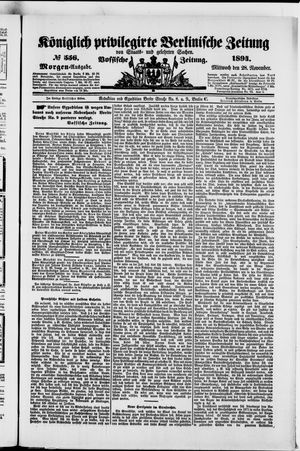 Königlich privilegirte Berlinische Zeitung von Staats- und gelehrten Sachen vom 28.11.1894