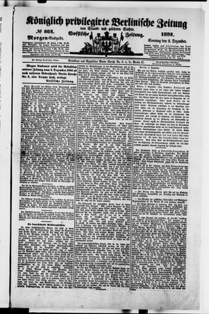 Königlich privilegirte Berlinische Zeitung von Staats- und gelehrten Sachen on Dec 2, 1894