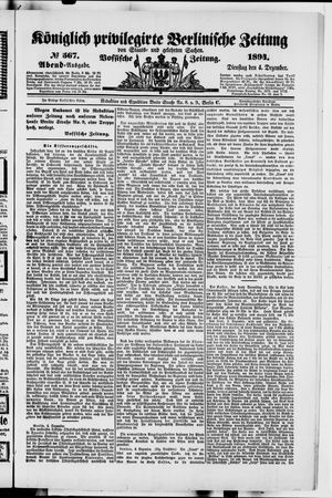 Königlich privilegirte Berlinische Zeitung von Staats- und gelehrten Sachen vom 04.12.1894