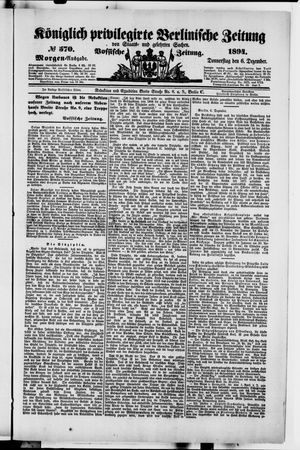 Königlich privilegirte Berlinische Zeitung von Staats- und gelehrten Sachen vom 06.12.1894