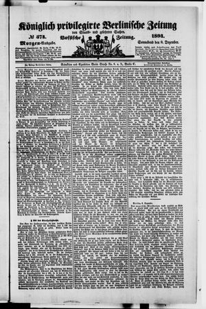 Königlich privilegirte Berlinische Zeitung von Staats- und gelehrten Sachen vom 08.12.1894