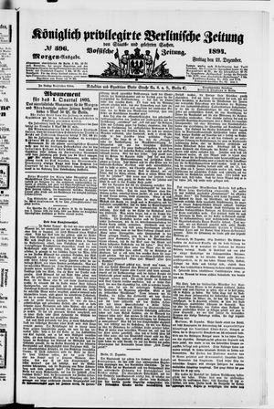 Königlich privilegirte Berlinische Zeitung von Staats- und gelehrten Sachen vom 21.12.1894