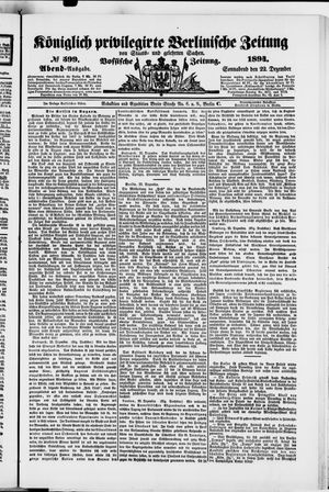 Königlich privilegirte Berlinische Zeitung von Staats- und gelehrten Sachen vom 22.12.1894