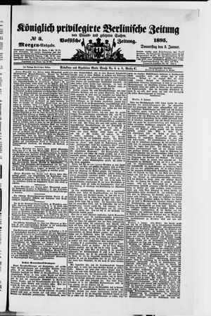 Königlich privilegirte Berlinische Zeitung von Staats- und gelehrten Sachen on Jan 3, 1895