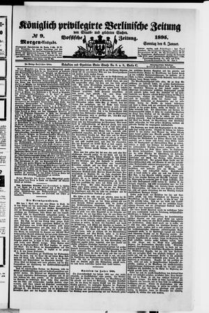 Königlich privilegirte Berlinische Zeitung von Staats- und gelehrten Sachen vom 06.01.1895