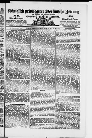 Königlich privilegirte Berlinische Zeitung von Staats- und gelehrten Sachen vom 09.01.1895