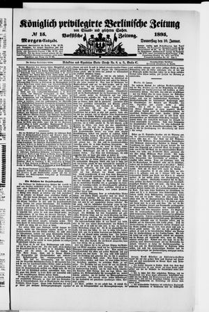 Königlich privilegirte Berlinische Zeitung von Staats- und gelehrten Sachen vom 10.01.1895