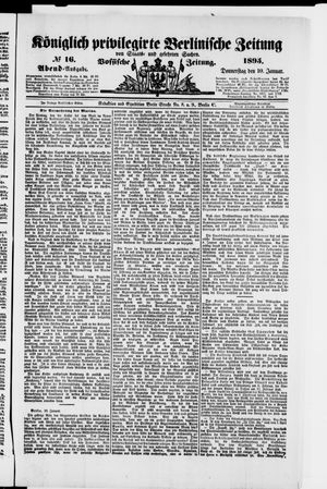 Königlich privilegirte Berlinische Zeitung von Staats- und gelehrten Sachen on Jan 10, 1895