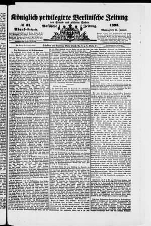 Königlich privilegirte Berlinische Zeitung von Staats- und gelehrten Sachen on Jan 21, 1895