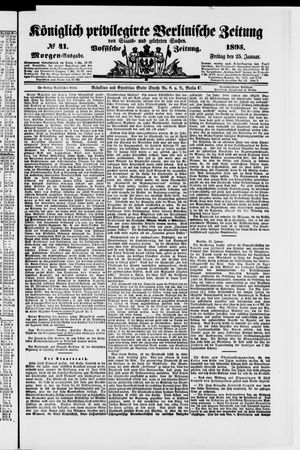 Königlich privilegirte Berlinische Zeitung von Staats- und gelehrten Sachen vom 25.01.1895