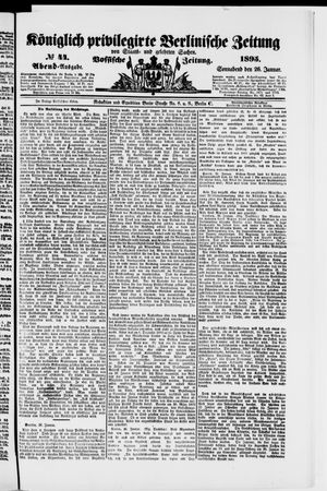 Königlich privilegirte Berlinische Zeitung von Staats- und gelehrten Sachen on Jan 26, 1895