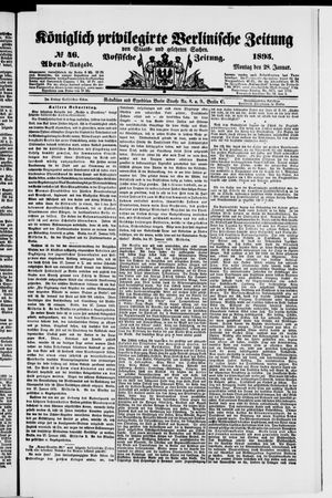 Königlich privilegirte Berlinische Zeitung von Staats- und gelehrten Sachen on Jan 28, 1895