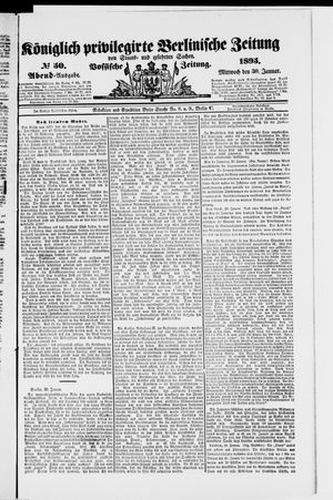 Königlich privilegirte Berlinische Zeitung von Staats- und gelehrten Sachen vom 30.01.1895