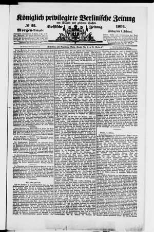 Königlich privilegirte Berlinische Zeitung von Staats- und gelehrten Sachen vom 01.02.1895