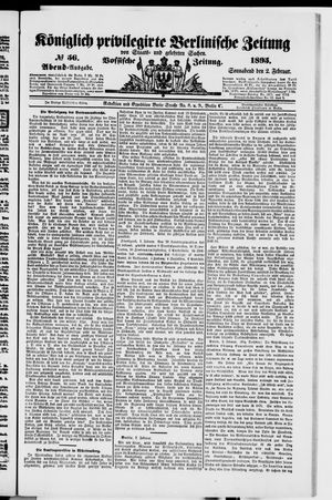 Königlich privilegirte Berlinische Zeitung von Staats- und gelehrten Sachen on Feb 2, 1895