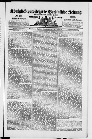 Königlich privilegirte Berlinische Zeitung von Staats- und gelehrten Sachen vom 09.02.1895