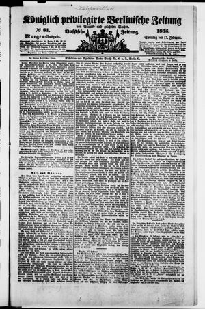 Königlich privilegirte Berlinische Zeitung von Staats- und gelehrten Sachen on Feb 17, 1895