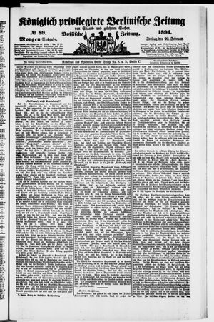 Königlich privilegirte Berlinische Zeitung von Staats- und gelehrten Sachen vom 22.02.1895
