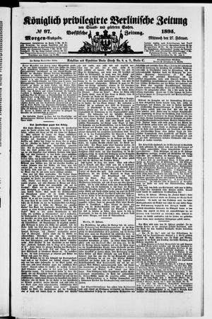 Königlich privilegirte Berlinische Zeitung von Staats- und gelehrten Sachen vom 27.02.1895