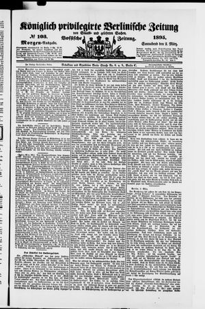 Königlich privilegirte Berlinische Zeitung von Staats- und gelehrten Sachen vom 02.03.1895