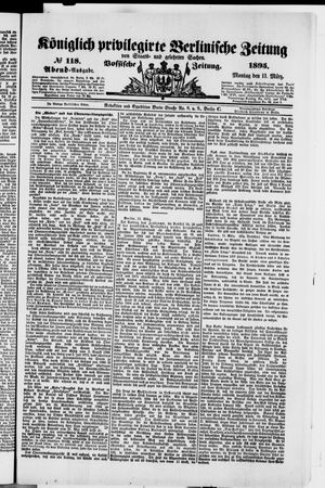 Königlich privilegirte Berlinische Zeitung von Staats- und gelehrten Sachen vom 11.03.1895