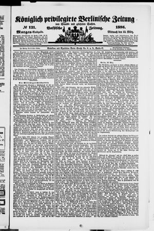 Königlich privilegirte Berlinische Zeitung von Staats- und gelehrten Sachen on Mar 13, 1895
