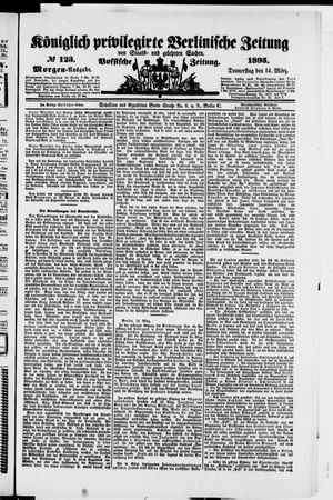 Königlich privilegirte Berlinische Zeitung von Staats- und gelehrten Sachen vom 14.03.1895