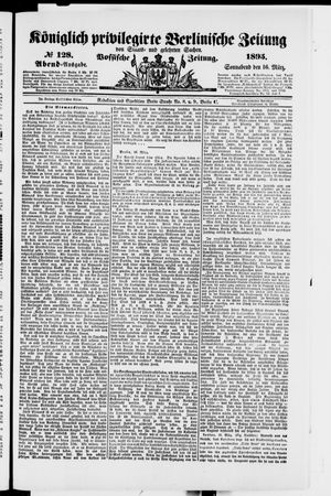 Königlich privilegirte Berlinische Zeitung von Staats- und gelehrten Sachen on Mar 16, 1895