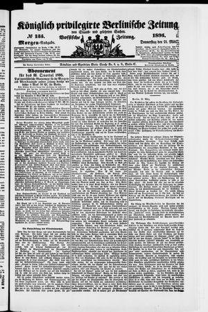 Königlich privilegirte Berlinische Zeitung von Staats- und gelehrten Sachen on Mar 21, 1895