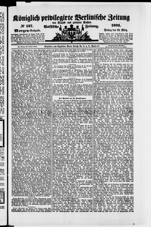 Königlich privilegirte Berlinische Zeitung von Staats- und gelehrten Sachen on Mar 22, 1895