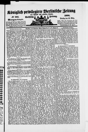 Königlich privilegirte Berlinische Zeitung von Staats- und gelehrten Sachen vom 26.03.1895