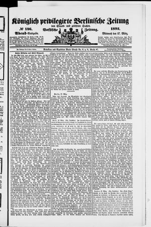 Königlich privilegirte Berlinische Zeitung von Staats- und gelehrten Sachen vom 27.03.1895