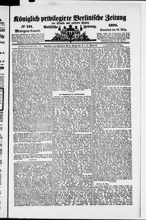 Königlich privilegirte Berlinische Zeitung von Staats- und gelehrten Sachen vom 30.03.1895