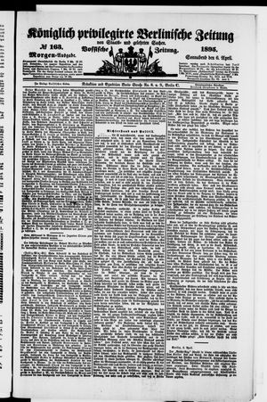 Königlich privilegirte Berlinische Zeitung von Staats- und gelehrten Sachen on Apr 6, 1895